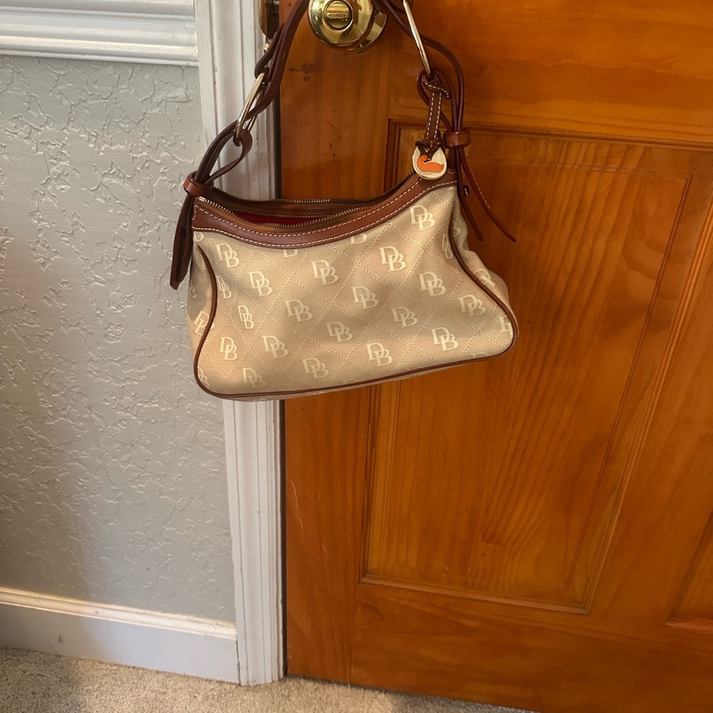 Tan and Brown Women's Bag